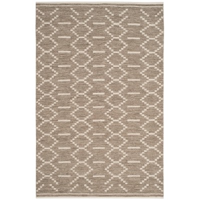 4'x6' Geometric Design Woven Area Rug Gray/Ivory - Safavieh