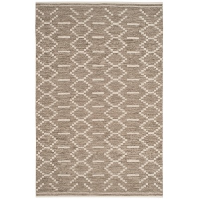 4'x6' Geometric Design Woven Area Rug Gray/Ivory - Safavieh