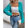 Women's Lightweight Shrug Sweater for Dresses & Tops Long Sleeve Open Front Knit Crop Bolero Cardigan - 2 of 4