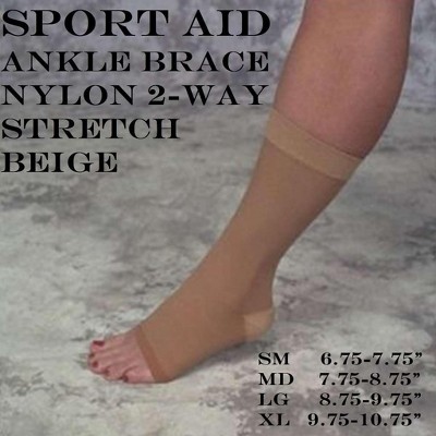 Sport Aid Ankle Slip-On Two-Way Stretch Brace Large Beige
