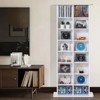 VEVOR Media Storage Cabinet, 8-layer DVD Shelf Holds up to 464 CDs, Adjustable CD Shelves 16 Compartments, Protects & Organizes Music, Movie - 2 of 4