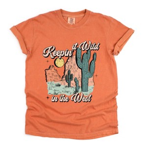 Simply Sage Market Keepin It Wild Colorful Garment Dyed Tee - 1 of 4
