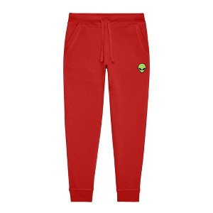 Dalix Alien Embroidered Jogger Pant Soft Fleece Relaxed Fit Lounge Mens - 1 of 4