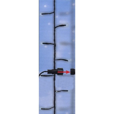 Kaemingk 96ct Twinkling LED Christmas Lights Cool White - 16.5' Black Wire