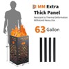 COZONY 63 Gallon Steel Burn Barrel, Heavy Duty Garden Waste Incinerator with 2 Handles, Black - 4 of 4