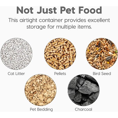 160 oz Clear & Black Airtight Pet Food Storage Container