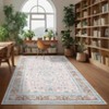 Non Slip Machine Washable Runners Ultra Thin Indoor Foldable Print Carpet Vintage Retro Floral Medallion Floor Cover - 4 of 4