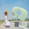 Unique Bargains Inflatable Travel Pillow Press to Inflate for Airplane Train Office - 2 of 4