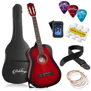 Ashthorpe Beginner Acoustic Guitar, Basic Starter Kit with Gig Bag and Accessories - 1 of 4