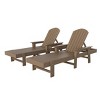 WestinTrends Dylan 2 Piece Adirondack Poly Reclining Chaise Lounge With Arms - 3 of 4