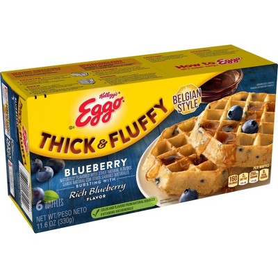 Kellogg's Eggo Thick & Fluffy Frozen Blueberry Cobbler Waffles - 11.6oz/6ct