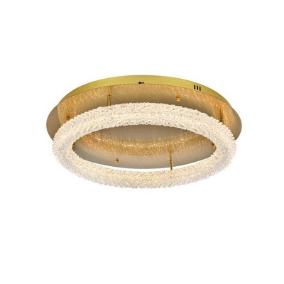 Elegant Lighting Bowen 1 - Light Flush Mount in  Satin Gold