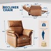 Recliner Chair, Swivel Rocker Chair with USB Charge Ports, Upholstered Leather Glider Recliner Nursery Chair with Double-Layer Armrests - 4 of 4