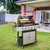 BestParts 5 Burner Propane Grill with Side Burner, Outdoor Gas Grill, 46790 BTU, Enameled Cast Iron Grate - 4 of 4