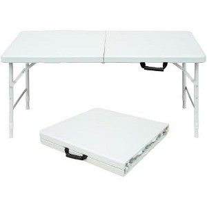 Acekool 4FT Folding Table with Handle, Heavy Duty Portable Plastic Table with 300 lbs Capacity, Waterproof, Anti-Slip Feet, Easy Storage - 1 of 4