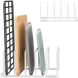 Cutting Board Organizer 1-Pack - Holder Rack for Baking Cookie Pans/Cooling Sheets, Storage Stand for Kitchen Cabinet/Countertop - 1 of 4
