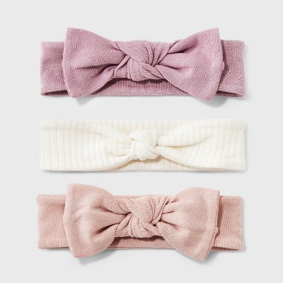 Baby 3pk Headwrap - Cloud Island' Pink - image 3