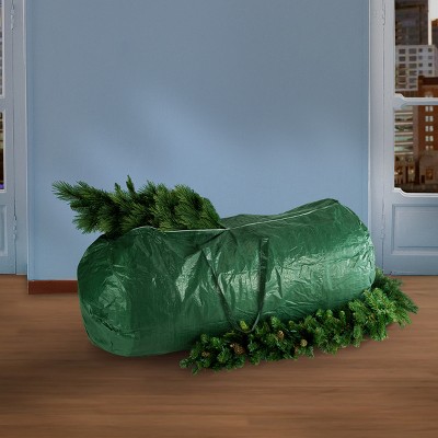 Green Heavy-Duty Christmas Tree Storage Bag with Handles