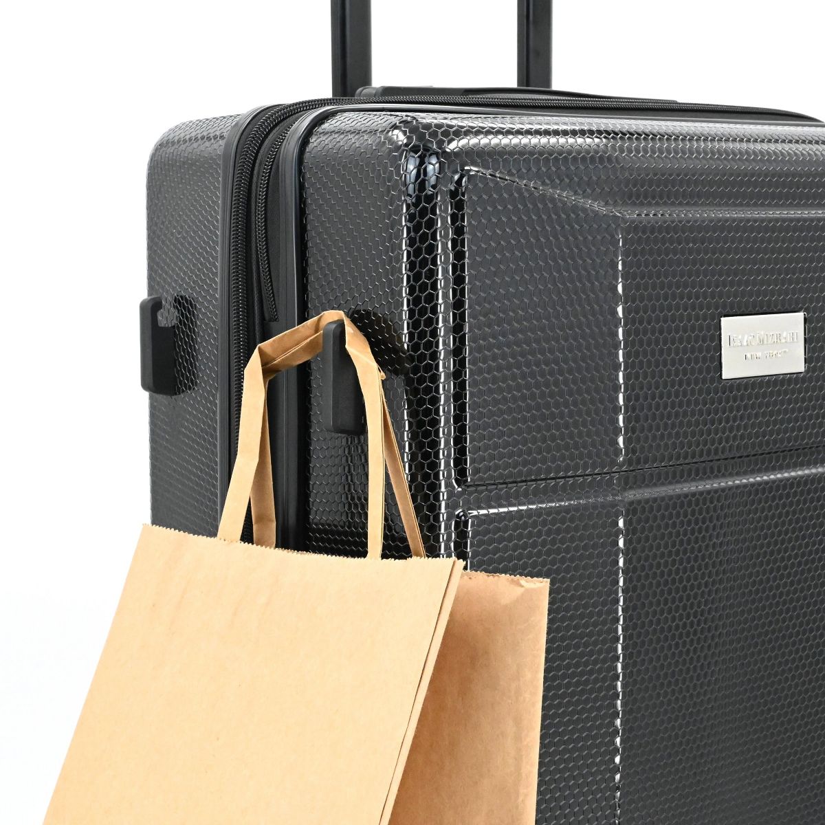 Isaac Mizrahi Aero 20" Lightweight Expandable Hardside Spinner Carry-On Luggage, 360° Wheels & Telescoping Handle - thumbnail 7