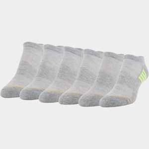 All Pro Women's Extended Size Aqua FX Heel Toe Cushion 6pk No Show Athletic Socks - 8-12 - 1 of 3