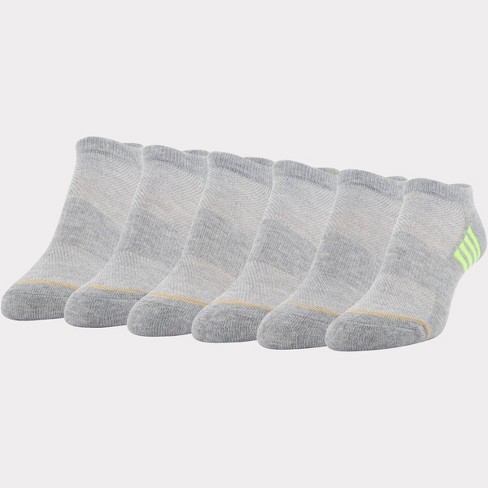 All Pro Women's Extended Size Aqua Fx Heel Toe Cushion 6pk No Show Athletic  Socks - Gray 8-12 : Target