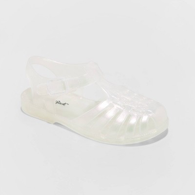 girls white jelly shoes