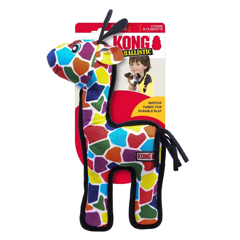 KONG Multicolor Ripstop Giraffe Dog Toy, 3 of 8