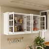 FUFU&GAGA White Glass - Door Kitchen Wall Cabinet: Multi - Functional Spice & Tableware Storage - 2 of 4