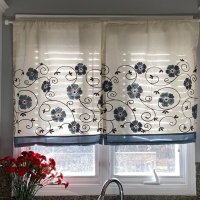 Royal Shading Effect Sheer Curtains - Blue – Shoppers Fortune