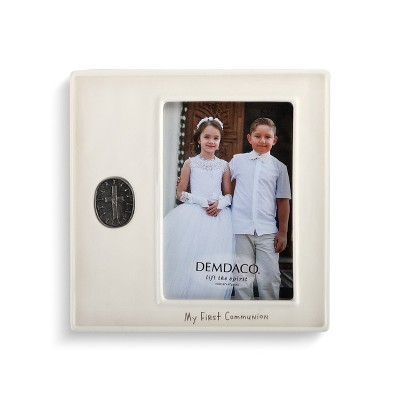 DEMDACO My First Communion Medallion Frame 8 x 8 - White