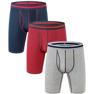 INSPIRE CHIC Men's Open Pouch Elastic Waist Color Block Boxer Briefs - 1 of 4