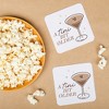Big Dot of Happiness 25 Ct Espresso A Tini Bit Older Drink Coasters, 4-Inch Disposable Square Paper Coasters for Coffee Martini Birthday Party - 3 of 4