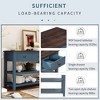 50" Wooden Console Table with 3 Drawers, Narrow Long Sofa Table With 2 Open Shelves, Sofa Foyer Table for Living Room Hallway Entryway - 3 of 4