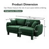 2-Seater Loveseat Sofa with Pillows, Sofa with Shell-Shaped Armrests and Cylindrical Legs, Boucle Fabric Sofa with Wood Frame-Coolbibila - 4 of 4