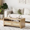 TackView 1SET BP/MDF Rattan Woven 2-Drawer Thick Board Coffee Table - End Tables - 2 of 4