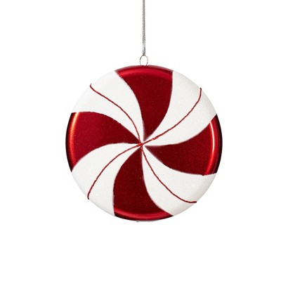 Vickerman 6" Flat Swirl Candy Ornament