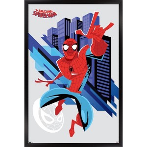 Trends International Marvel Spider-Man: Geometic Hero - Web-Slinger Framed Wall Poster Prints - 1 of 4