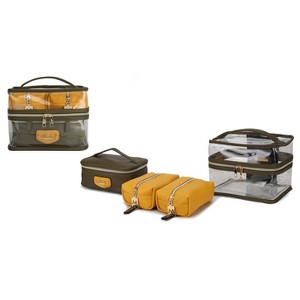 MKF Collection Emma Handbag Cosmetic Clear Case set by Mia K- 4 pieces - 1 of 4