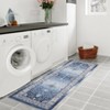 Vintage Oriental Rug for Living Room Non Slip Non Shedding Washable Rug Ultra Thin Distressed Indoor Foldable Floral Print Accent Rug for Bedroom - 4 of 4