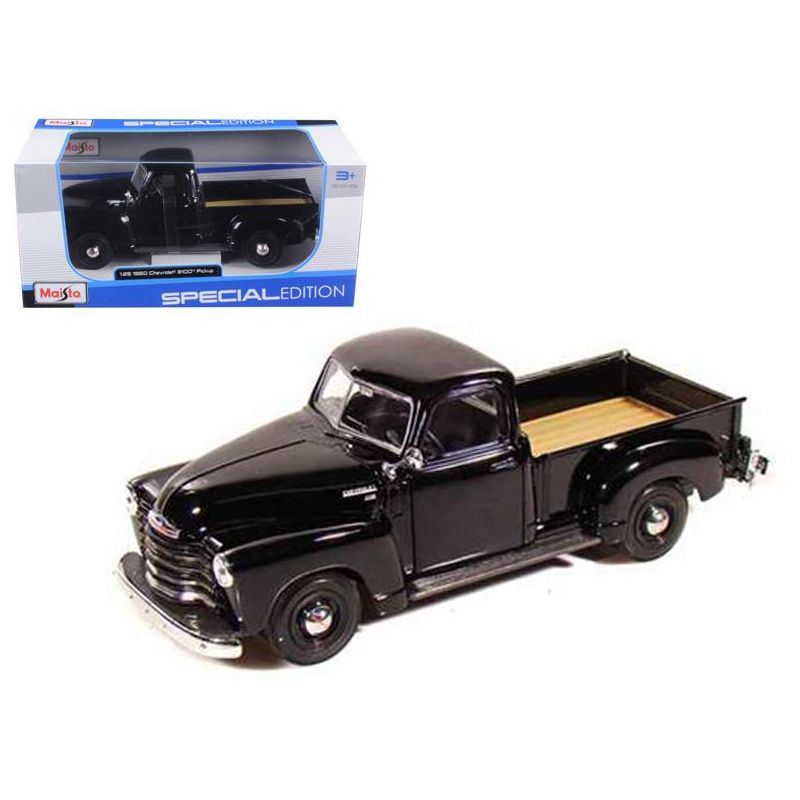 1950 Chevrolet 3100 Pickup Truck Black 1/25 Diecast Model Car by Maisto, 1 of 4