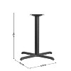 Emma and Oliver 30" x 30" Cast Iron Table X-Base - 2 of 3