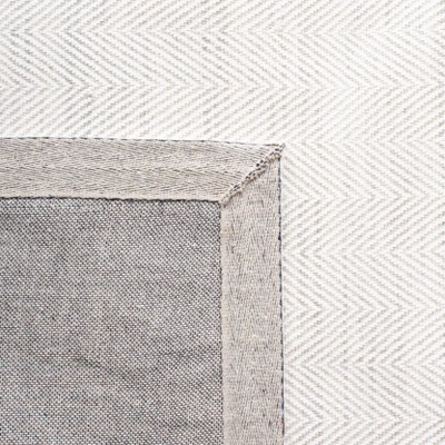 Ivory Geometric Handwoven Wool-Viscose 8' x 10' Area Rug