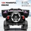 12V Electric Kids Ride on Car with Remote Control, 2 Seater 4WD Off-Road Truck with Decor Spare Tire, Spring Suspension, for Boys Girls - 4 of 4