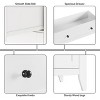 Jojoka 5 Chest of Drawer Dresser, Modern Tall Nightstand with Deep Drawers and Nickel Round Handle - 4 of 4