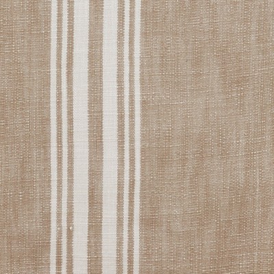 Beige Cotton Striped Fringe Table Runner, 13 x 72 inches