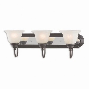 Livex Lighting Belmont 3 - Light Vanity in  Bronze/Polished Chrome - 1 of 2