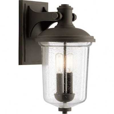 Harmont™ 16" 1 Light Wall Light with Clear Seeded Glass Olde Bronze®
