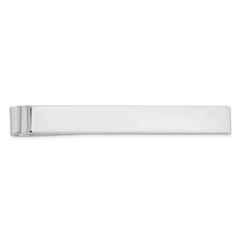 Black Bow Jewelry Rhodium Plated Sterling Silver Polished Tie Bar, 6.25 x 50mm - image 1 of 3