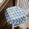 Annie Buffalo Check Blue Ruffled Chair Pad 16.5x18 - 4 of 4