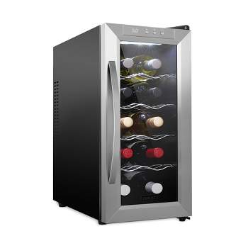  BLACK+DECKER Wine Cooler 8 Bottle, Wine Fridge Thermoelectric  with Mirrored Front, Freestanding Wine Cooler Refrigerator & LED Display,  BD60326 : Home & Kitchen